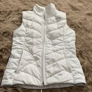 The North Face white puffer vest xs